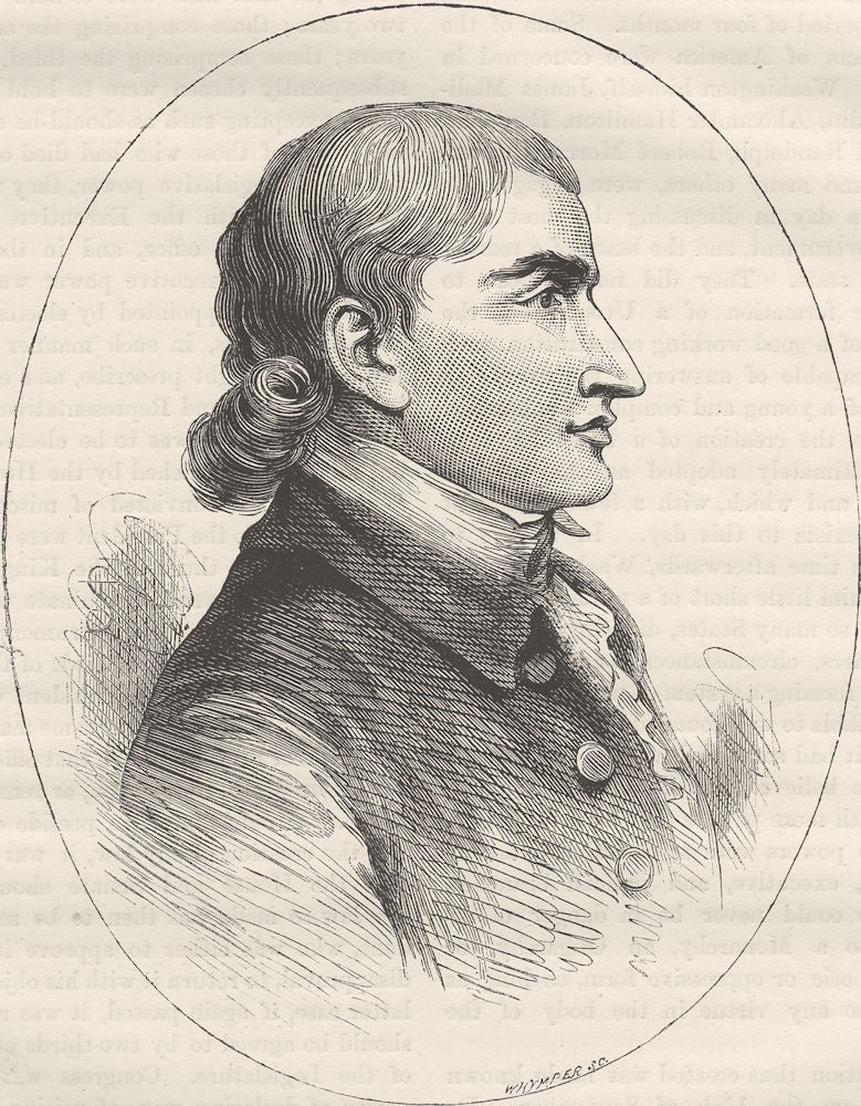 POLITICS. John Jay(1783) c1880 old antique vintage print picture